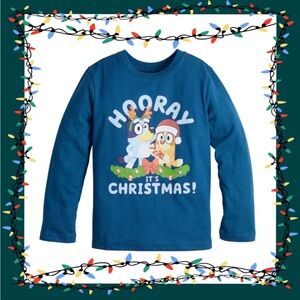 🎄Jumping Beans | NWT Bluey Long Sleeve | 4 | Dark Blue | Holiday Drop 🎄